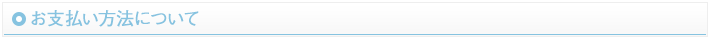 お支払い方法について